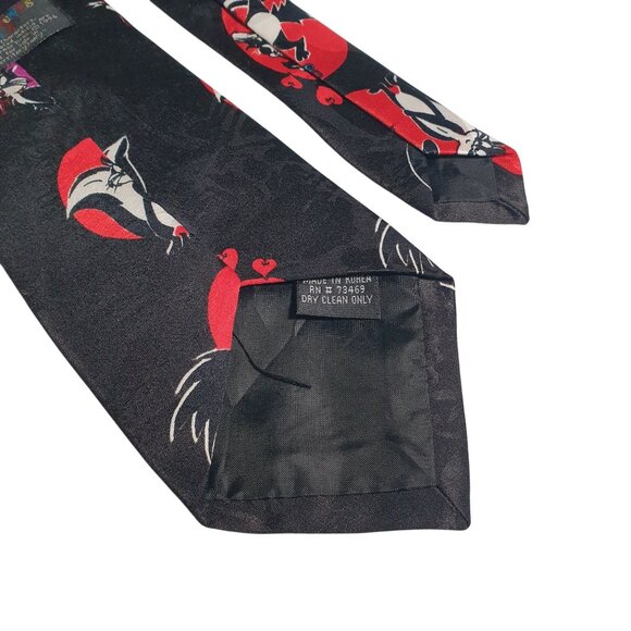 Looney Tunes Mania Necktie Pepe Le Pew Romance Heart Valentine Love Silk Cartoon - Picture 5 of 5